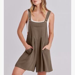 Brown Sleeveless Romper